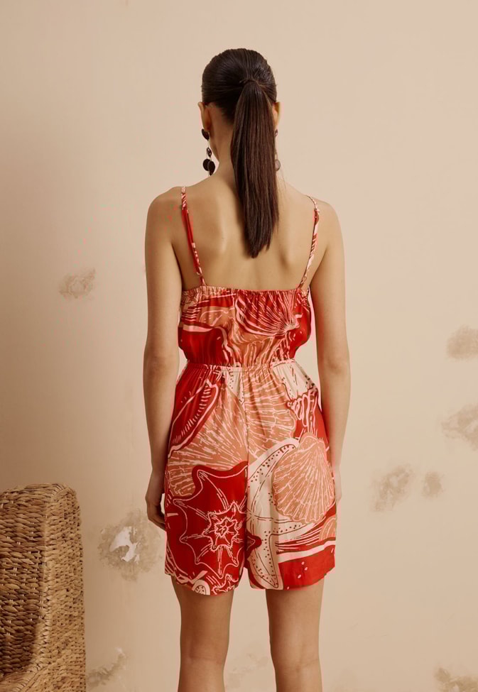 Macaquinho Amarração Estampado Concha Guajará 