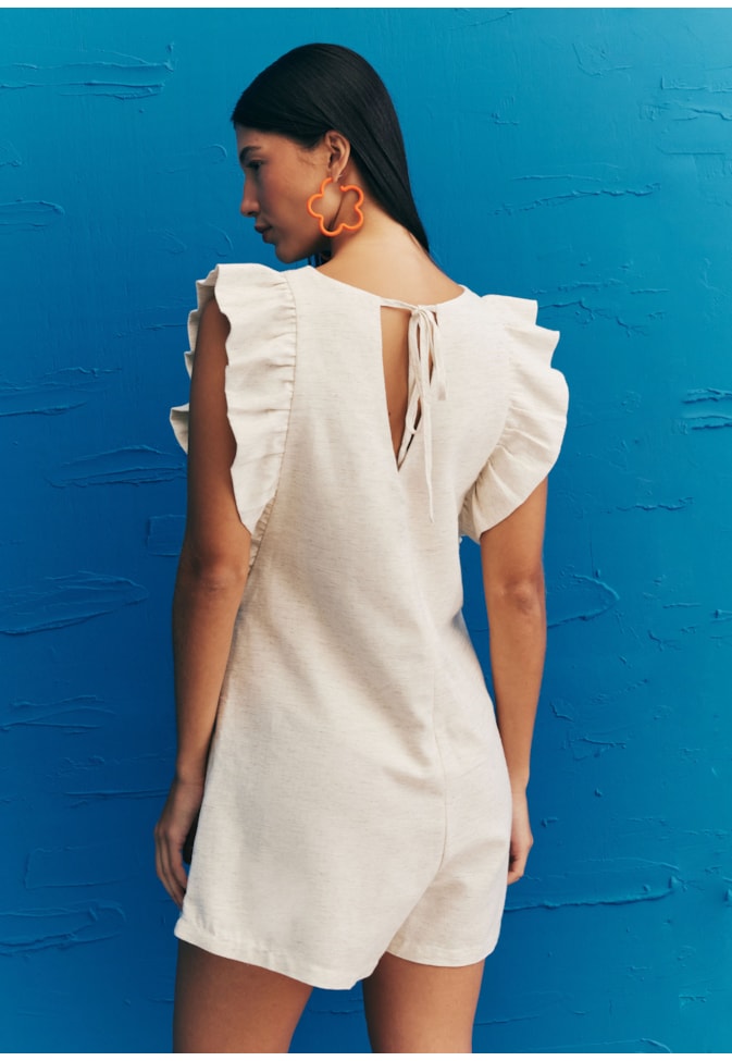 Macaquinho Manga Babados