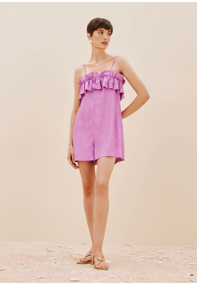 Macaquinho Rufo Alça Fina