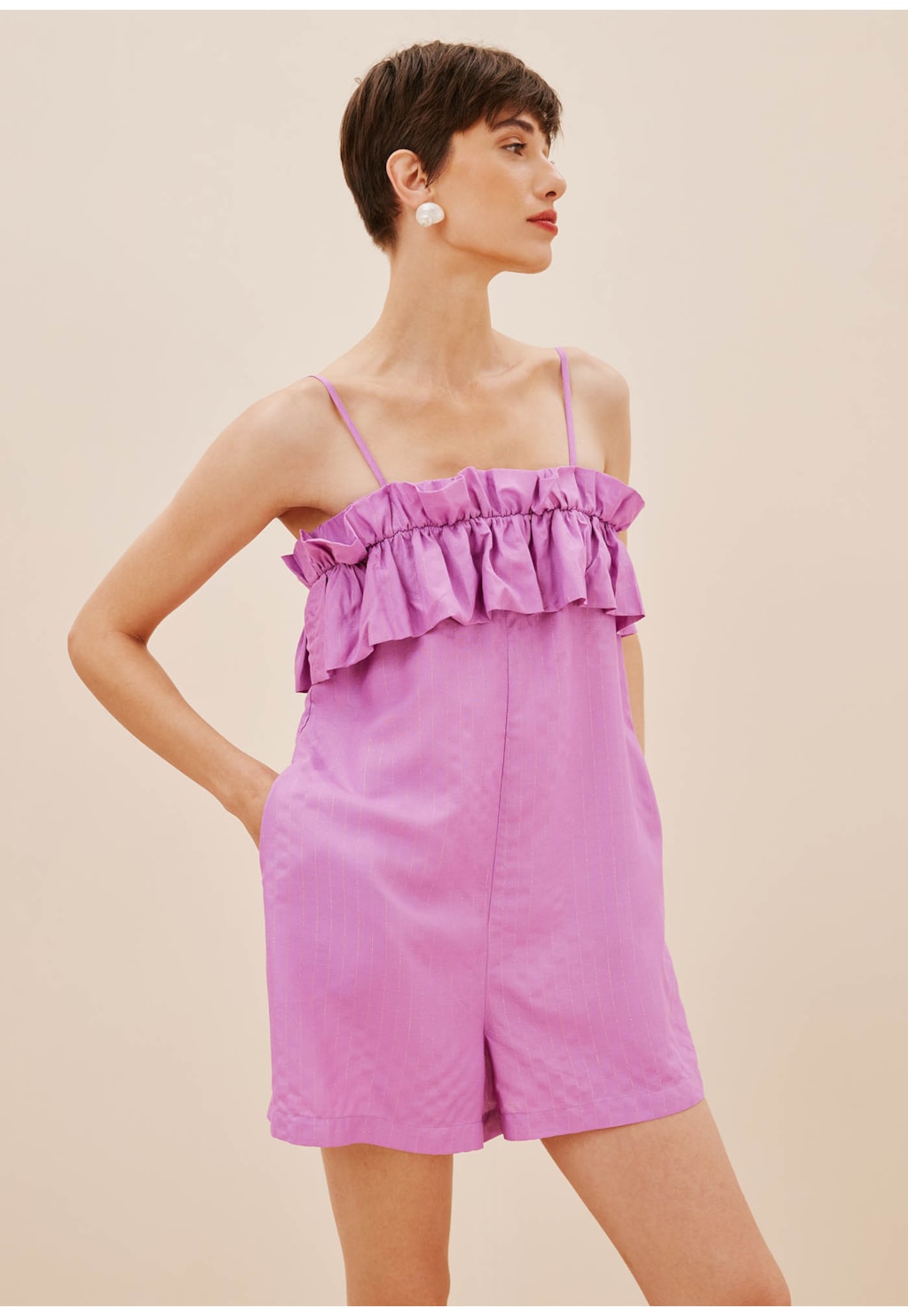 Macaquinho Rufo Alça Fina