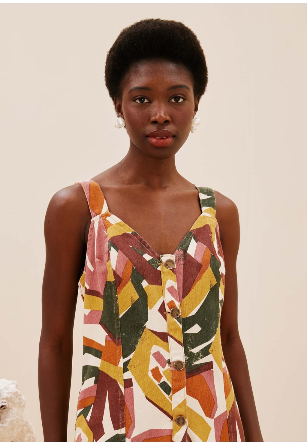 Macaquinho Sarja Estampado Ilhéus