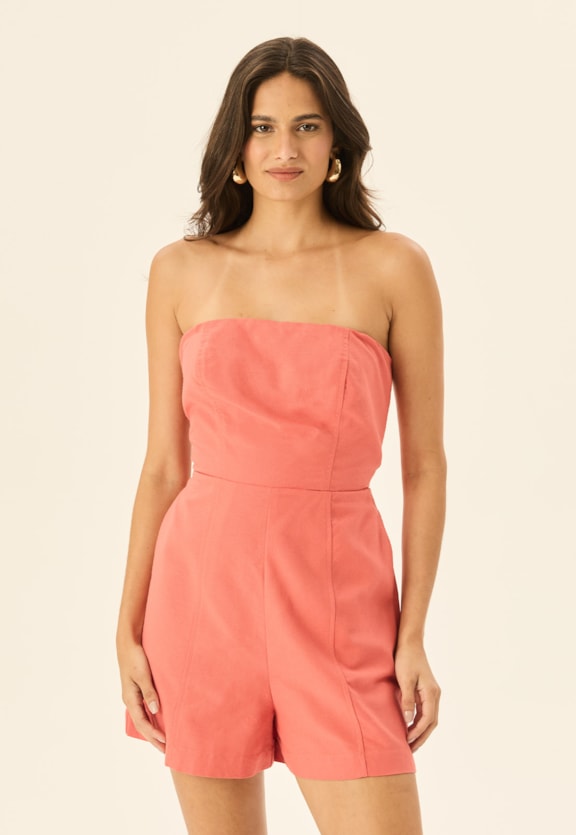 Macaquinho Tomara que Caia Recortes Vista Frontal