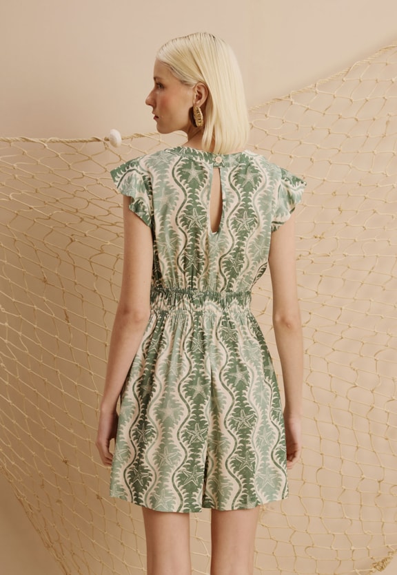 Macaquinho Túnel Babadinhos Estampado Rio Verde Vista Traseira