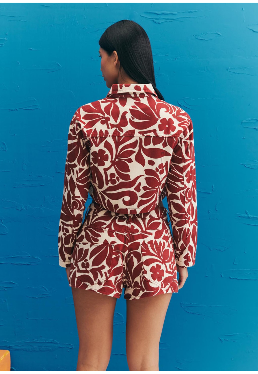 Mini Short Sarja Estampado Cayo Coral