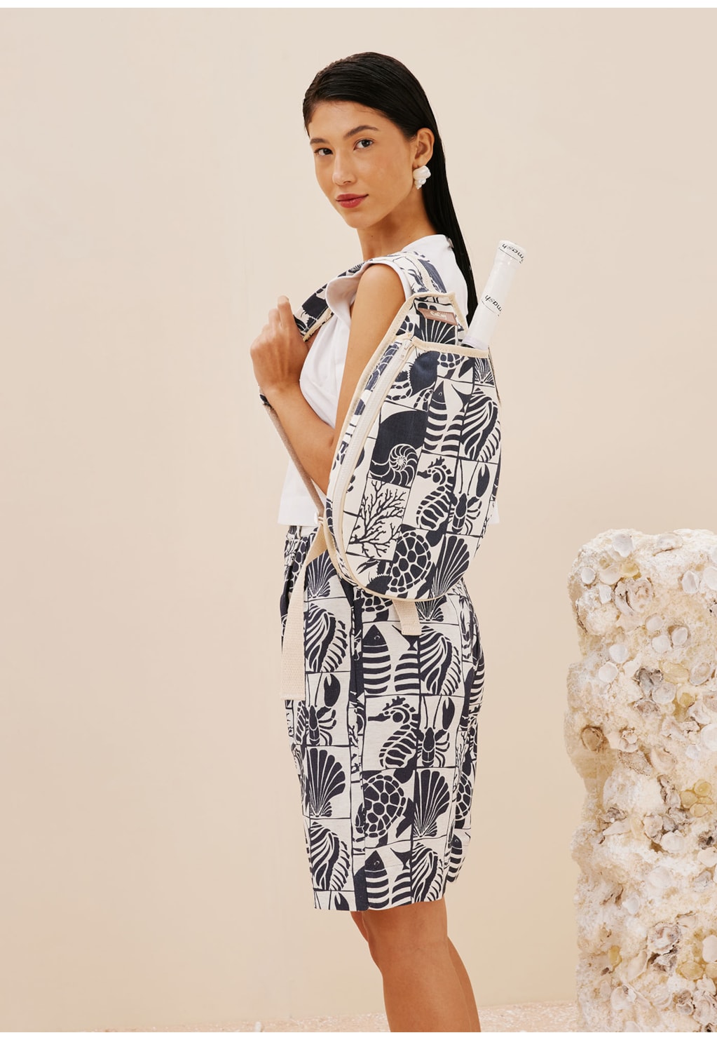 Mochila Beach Tennis Se Joga Estampada Mar