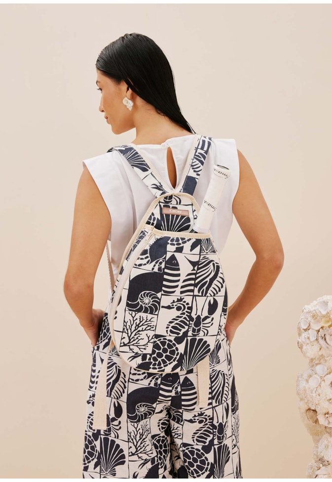 Mochila Beach Tennis Se Joga Estampada Mar