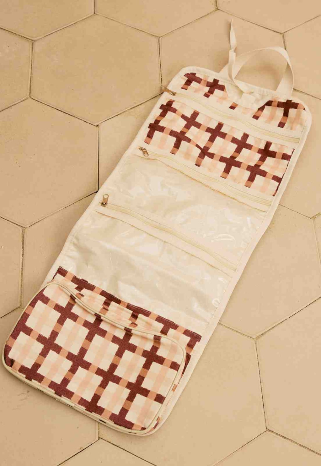 Necessaire Dobrável Divisórias Estampada Mitú