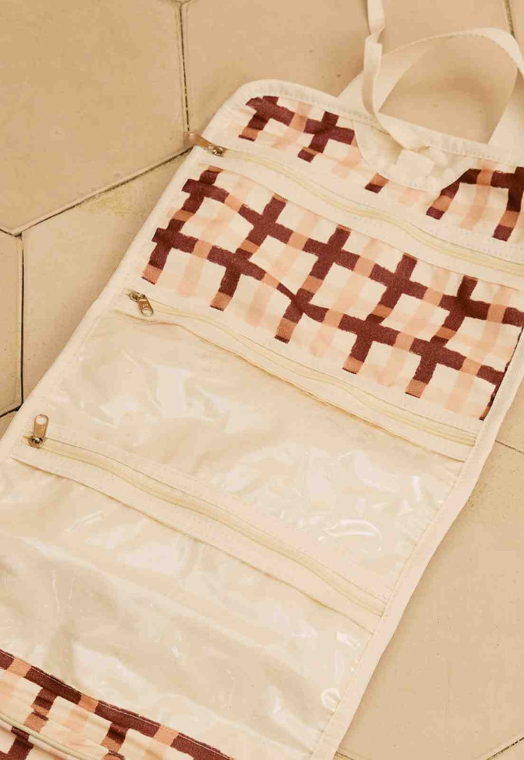 Necessaire Dobrável Divisórias Estampada Mitú