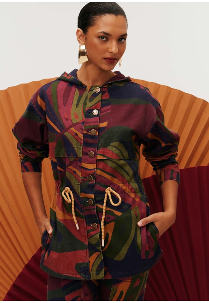 Parka Sarja Estampada Merengue