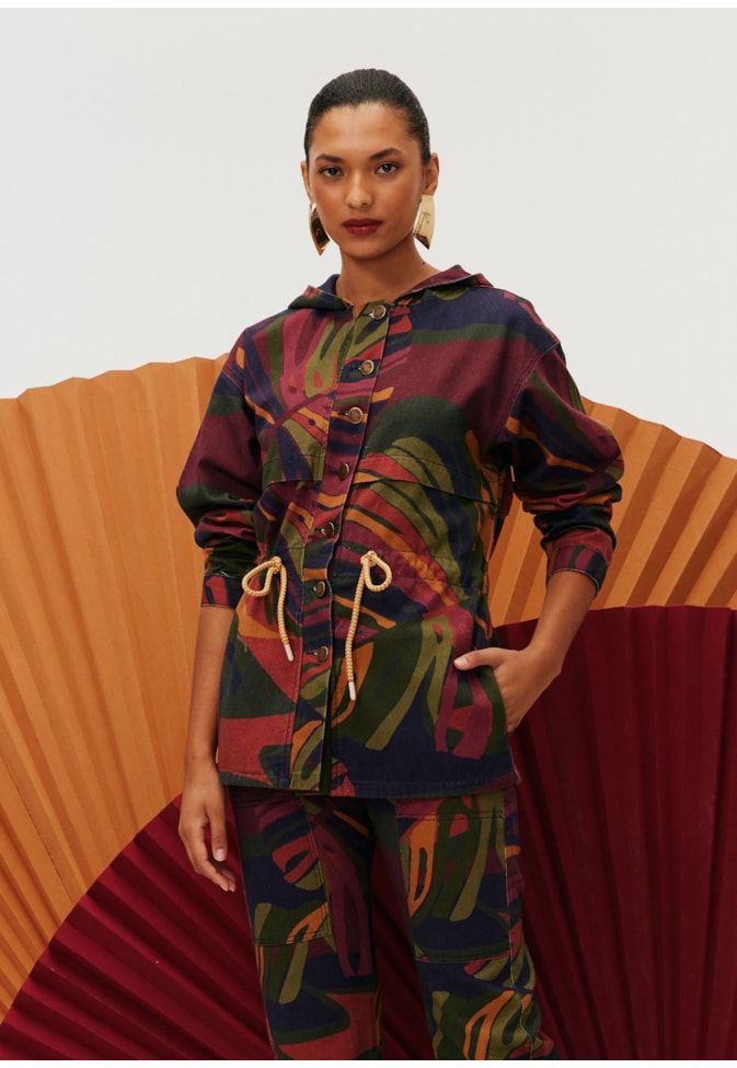 Parka Sarja Estampada Merengue