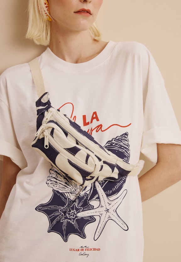 Pochete Bora Lá Estampada Pororoca Vista Frontal