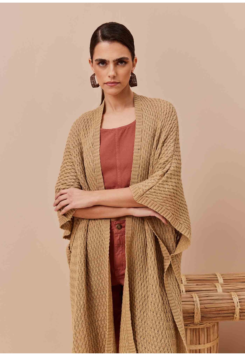 Poncho Liso Tricot