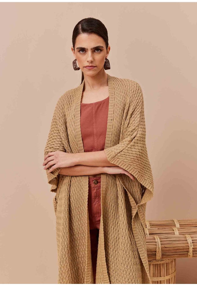 Poncho Liso Tricot