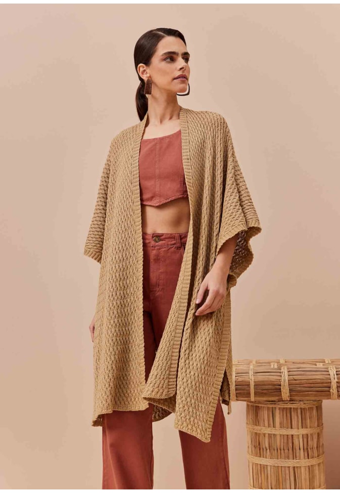 Poncho Liso Tricot