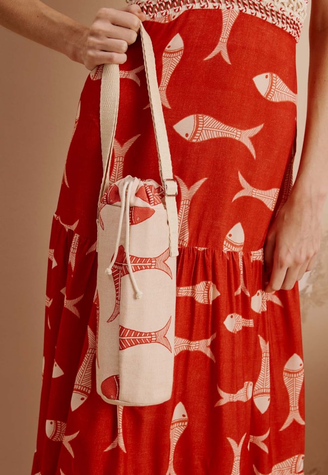 Porta Garrafa Térmica Estampada Manzuá