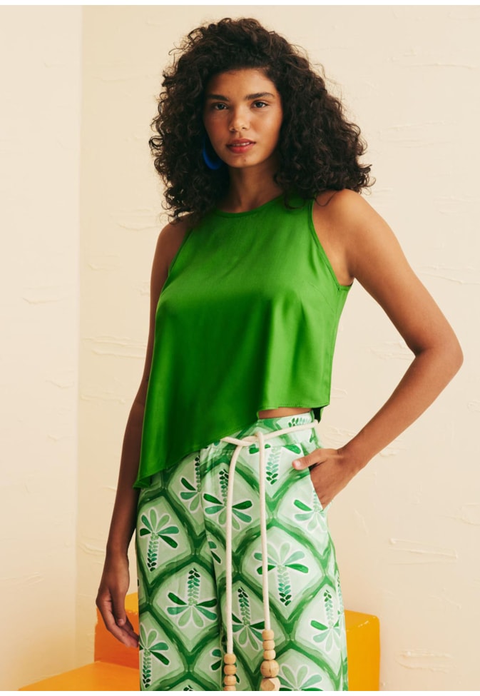 Regata Cropped Assimétrica