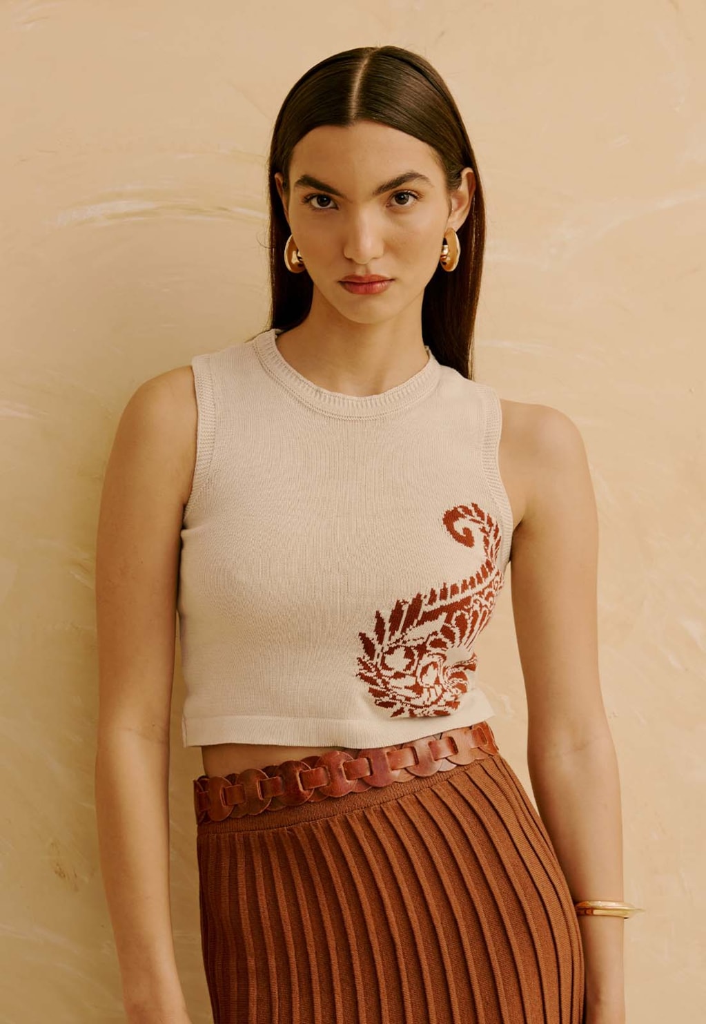 Regata em Tricot Jacquard Cashmere