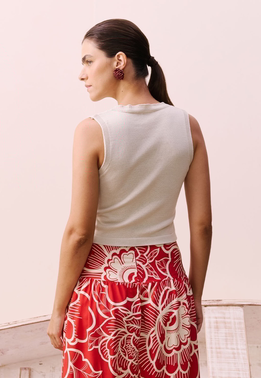 Regata Tricot Jacquard Flor