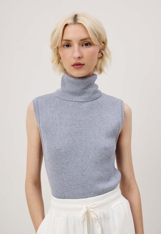 Regatinha Gola Alta Tricot