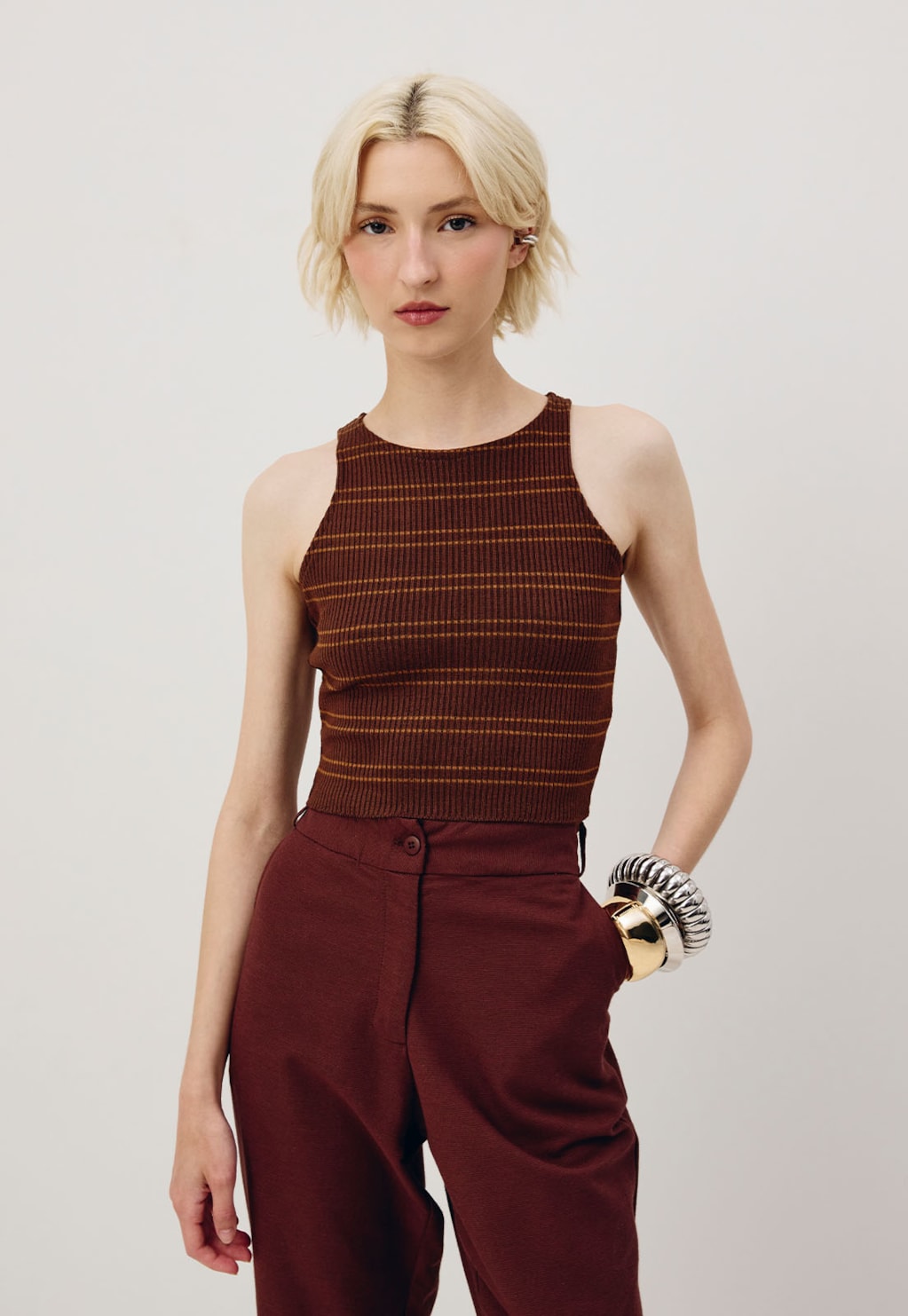Regatinha Listrada Tricot