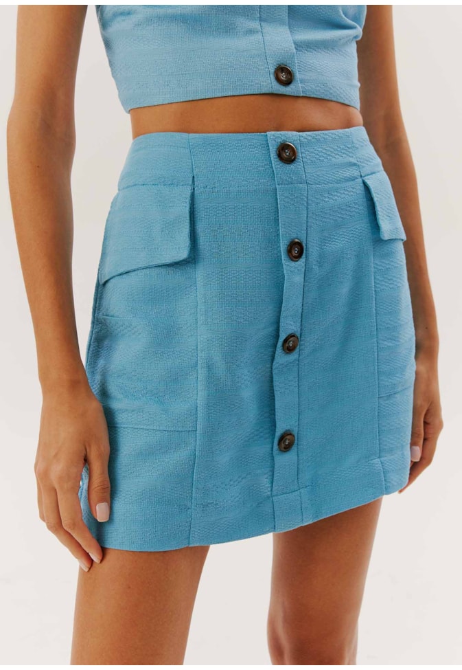 Saia Cós Baixo Com Recortes