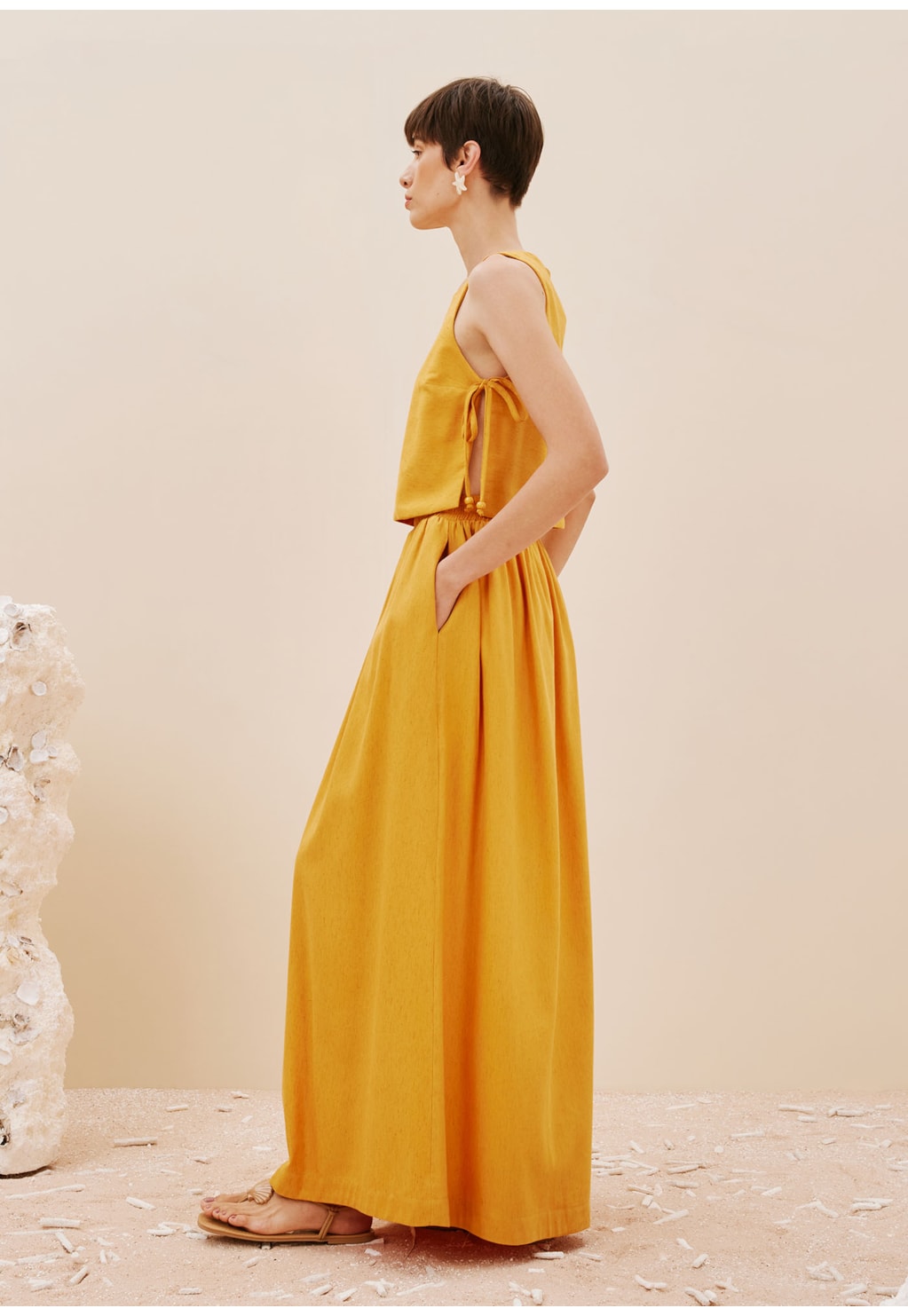 Saia Longa Elástico Cintura