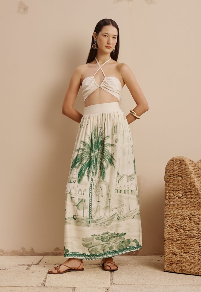 Saia Longa Estampada Belém