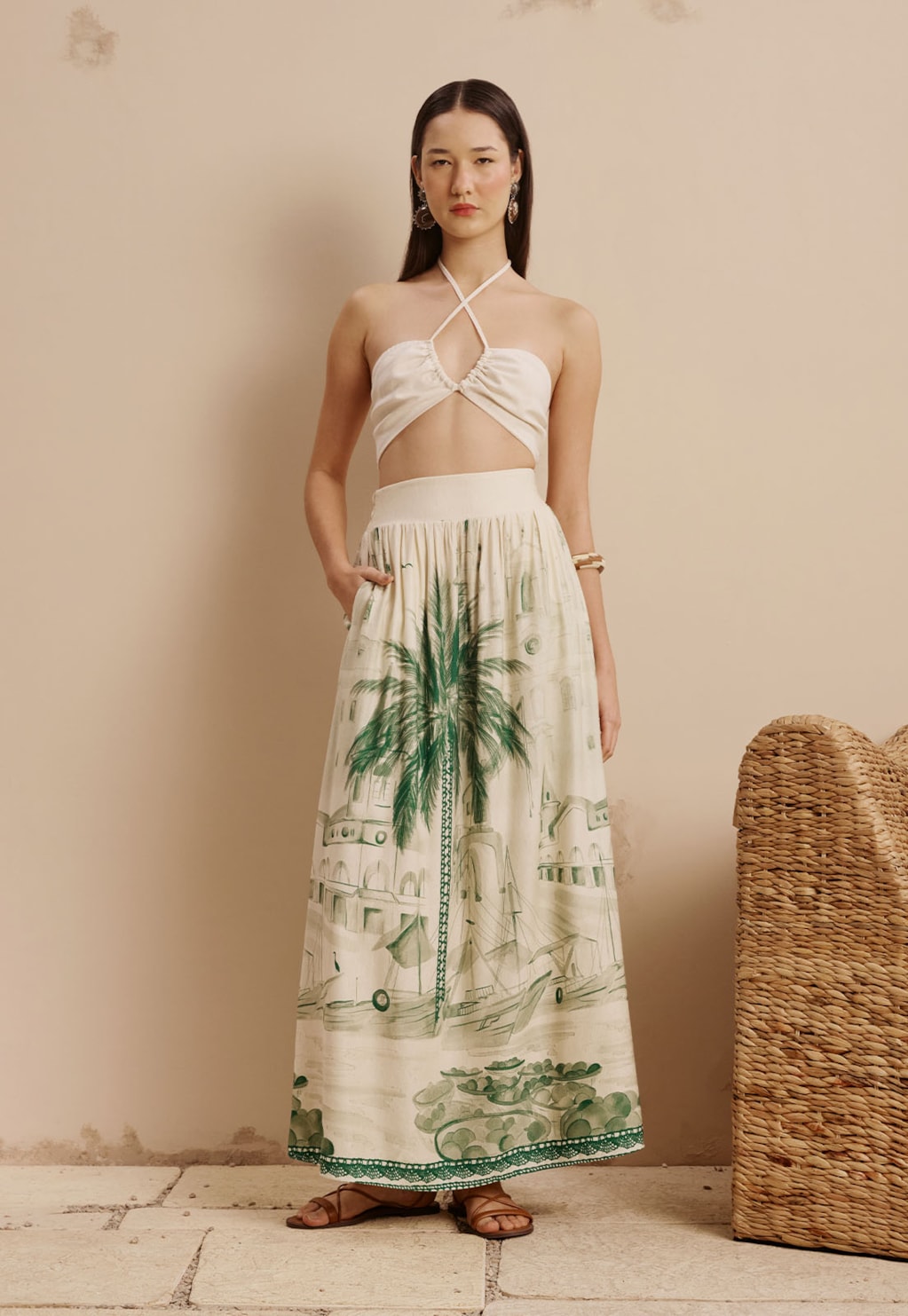 Saia Longa Estampada Belém