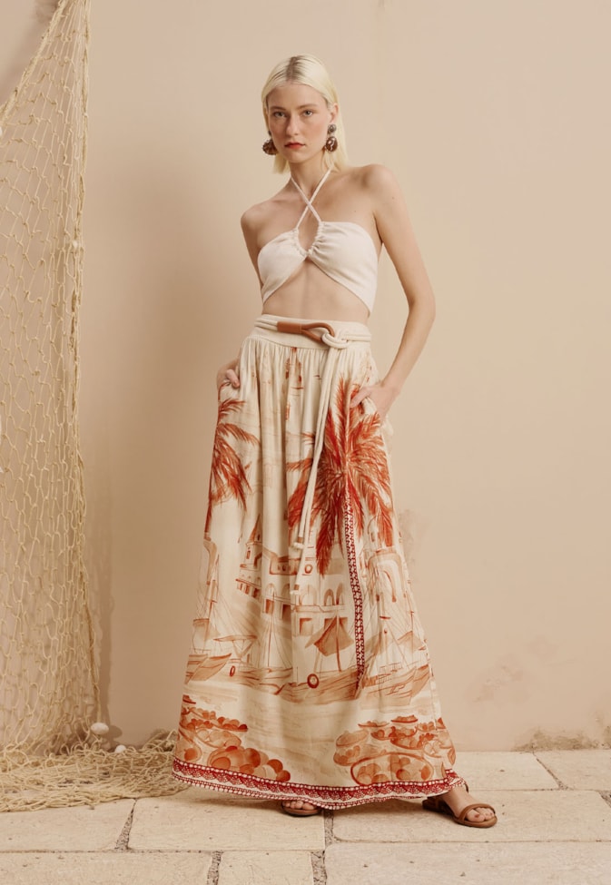 Saia Longa Estampada Belém