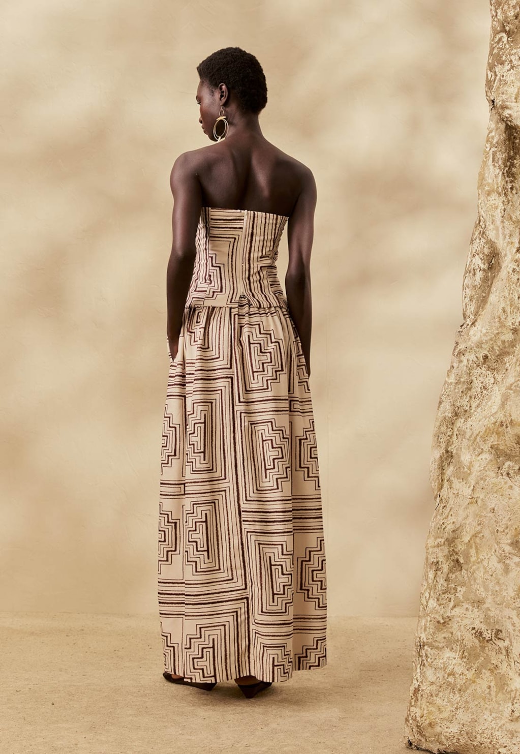 Saia Longa Estampada Quipu