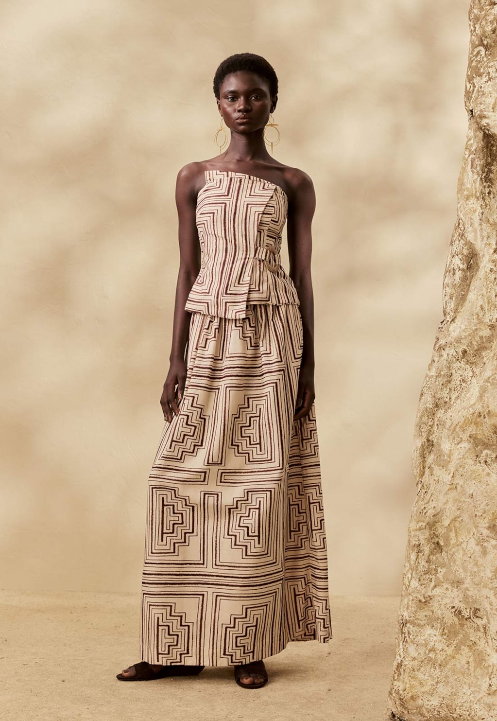 Saia Longa Estampada Quipu