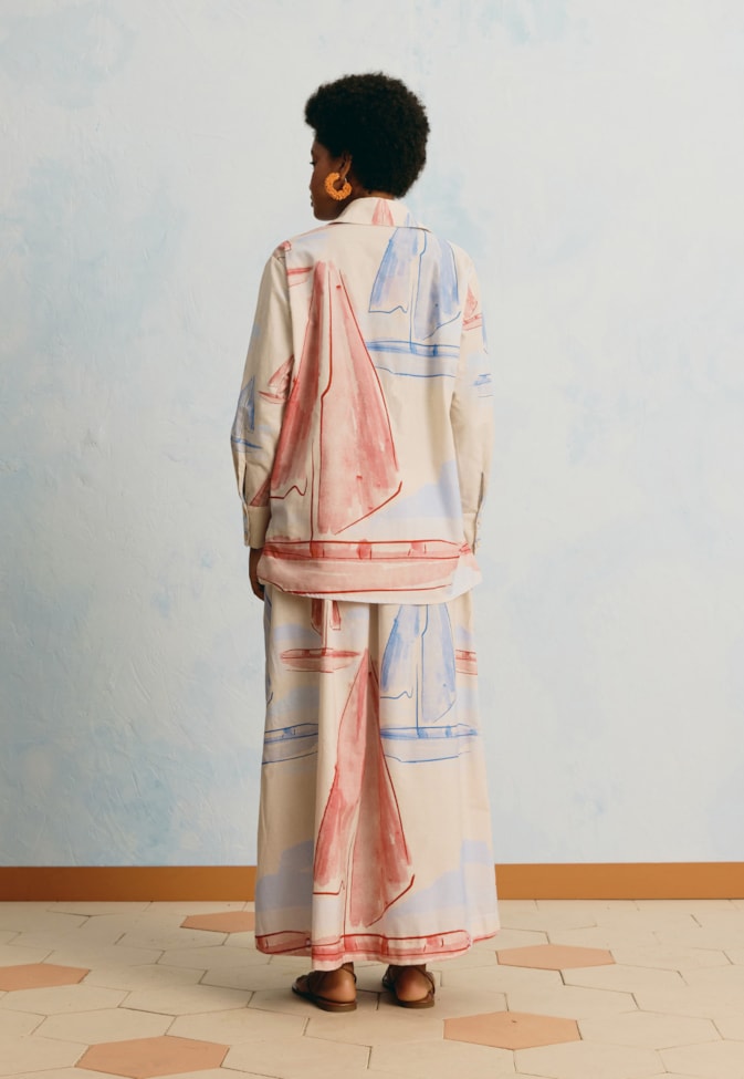 Saia Longa Estampada Velejar
