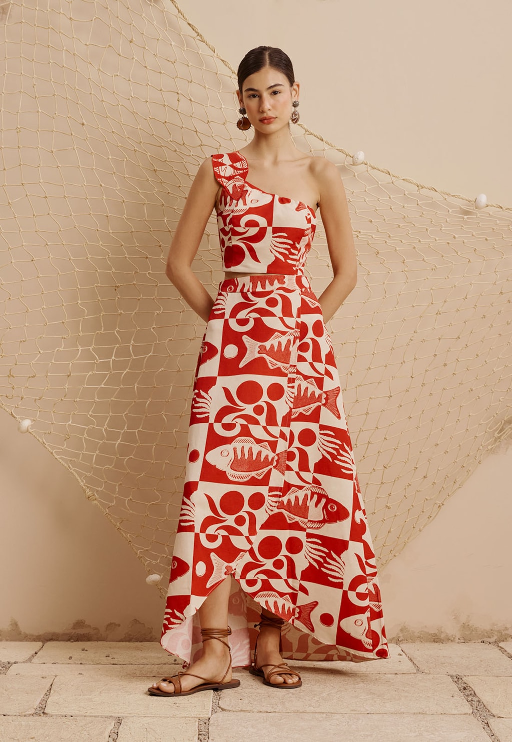 Saia Longa Mullet Estampada Tucunaré