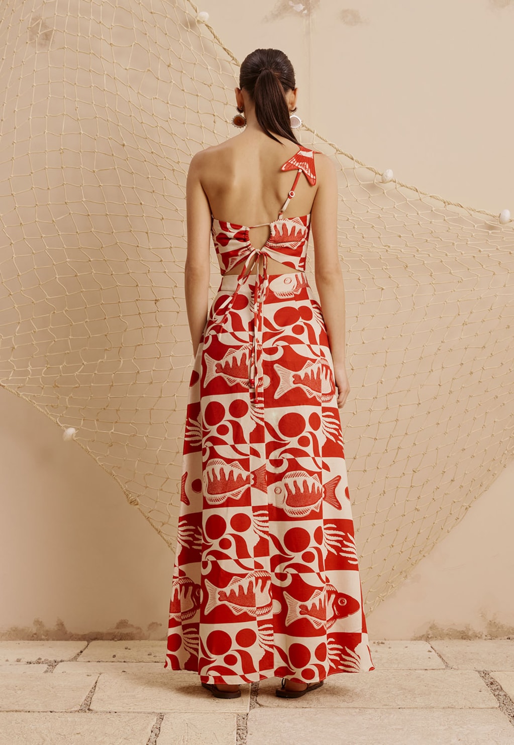 Saia Longa Mullet Estampada Tucunaré