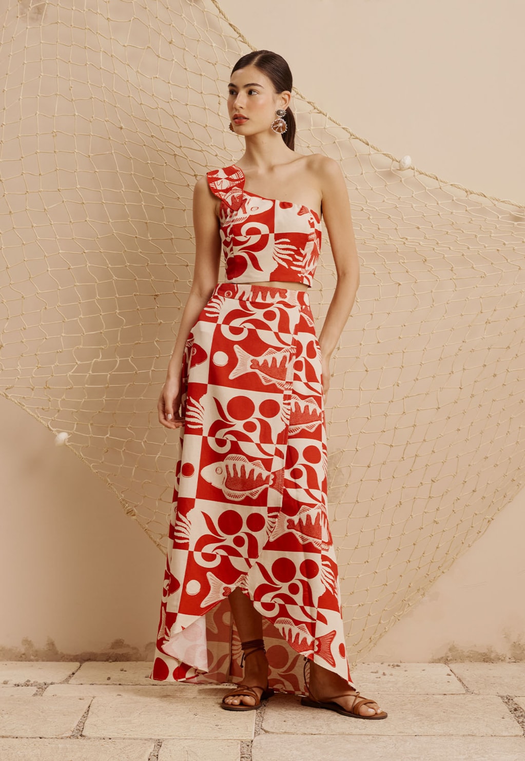 Saia Longa Mullet Estampada Tucunaré