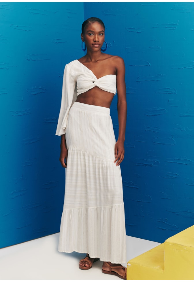 Saia Longa Recortes Assimétricos