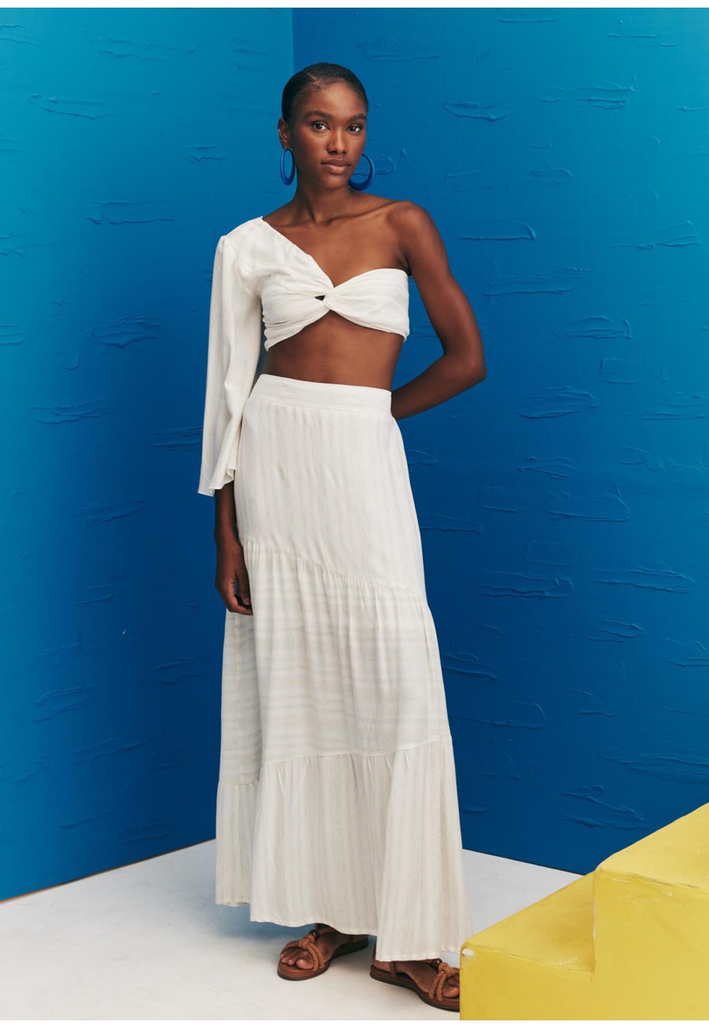 Saia Longa Recortes Assimétricos