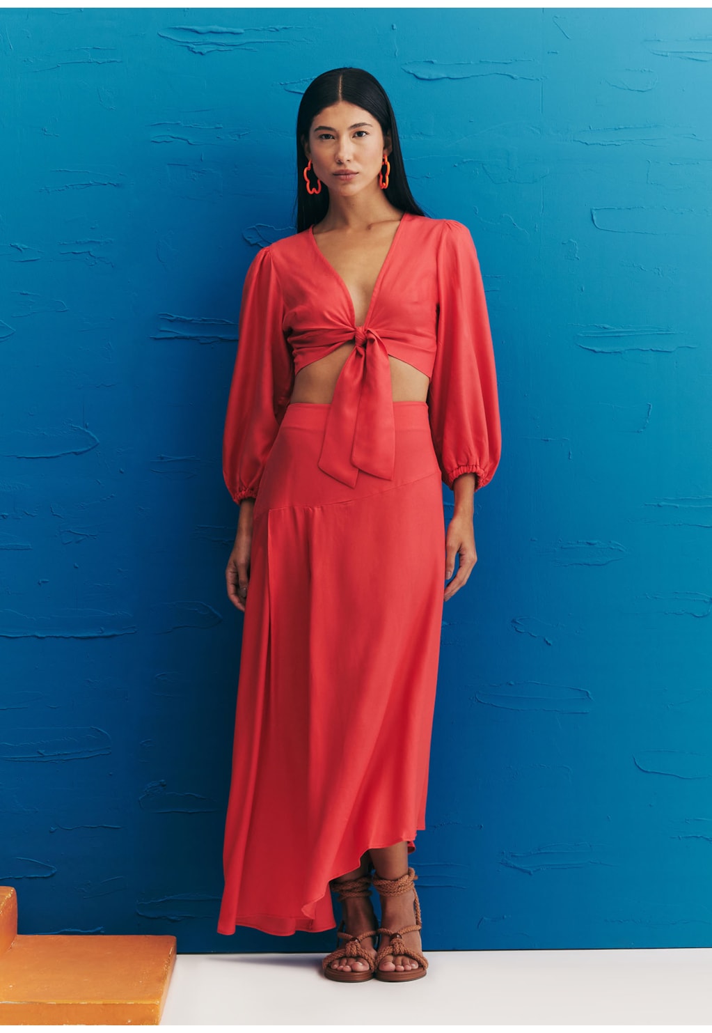 Saia Maxi Midi Assimétrica