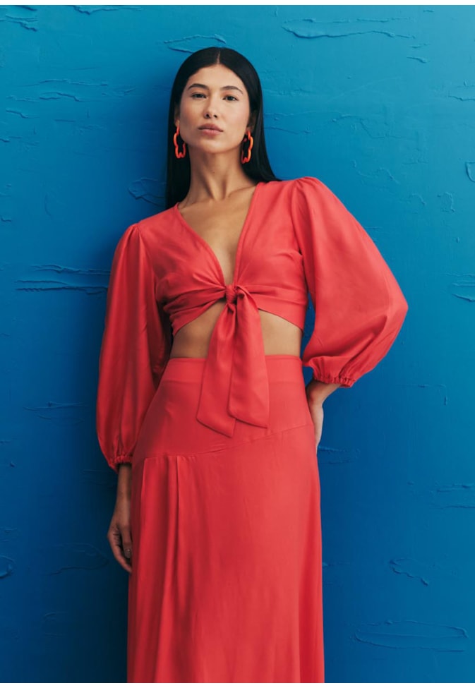 Saia Maxi Midi Assimétrica