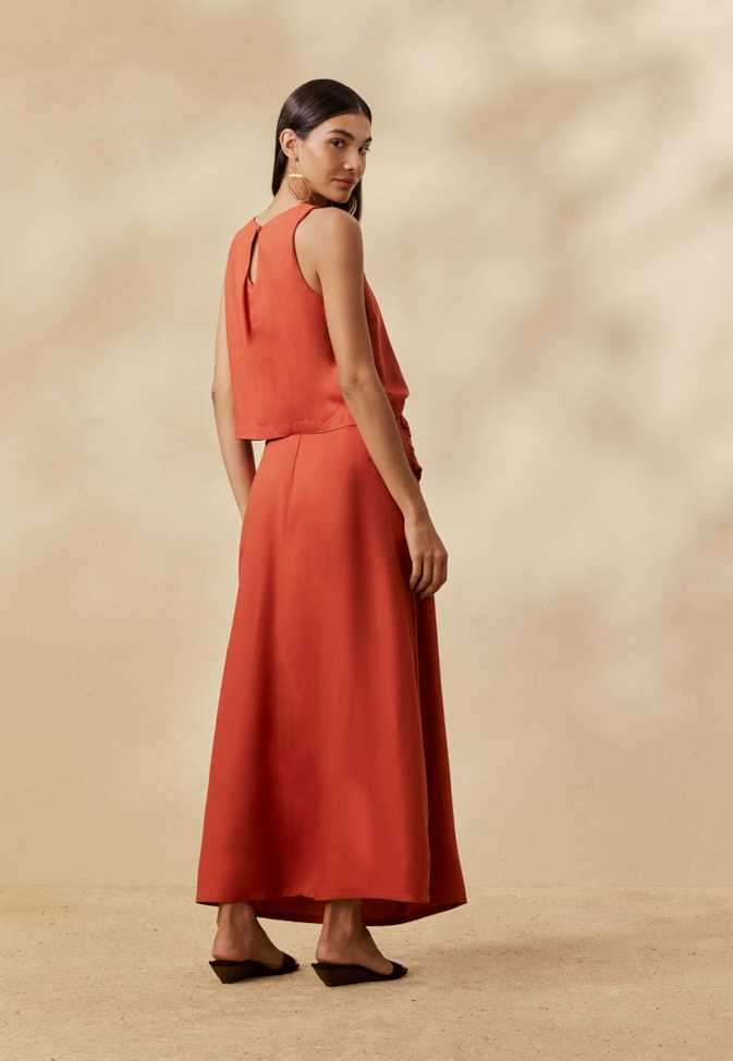 Saia Maxi Midi Detalhe Lenço