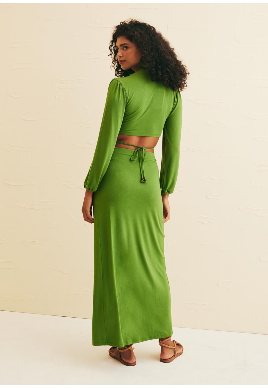 Saia Maxi Midi Efeito Drapeado