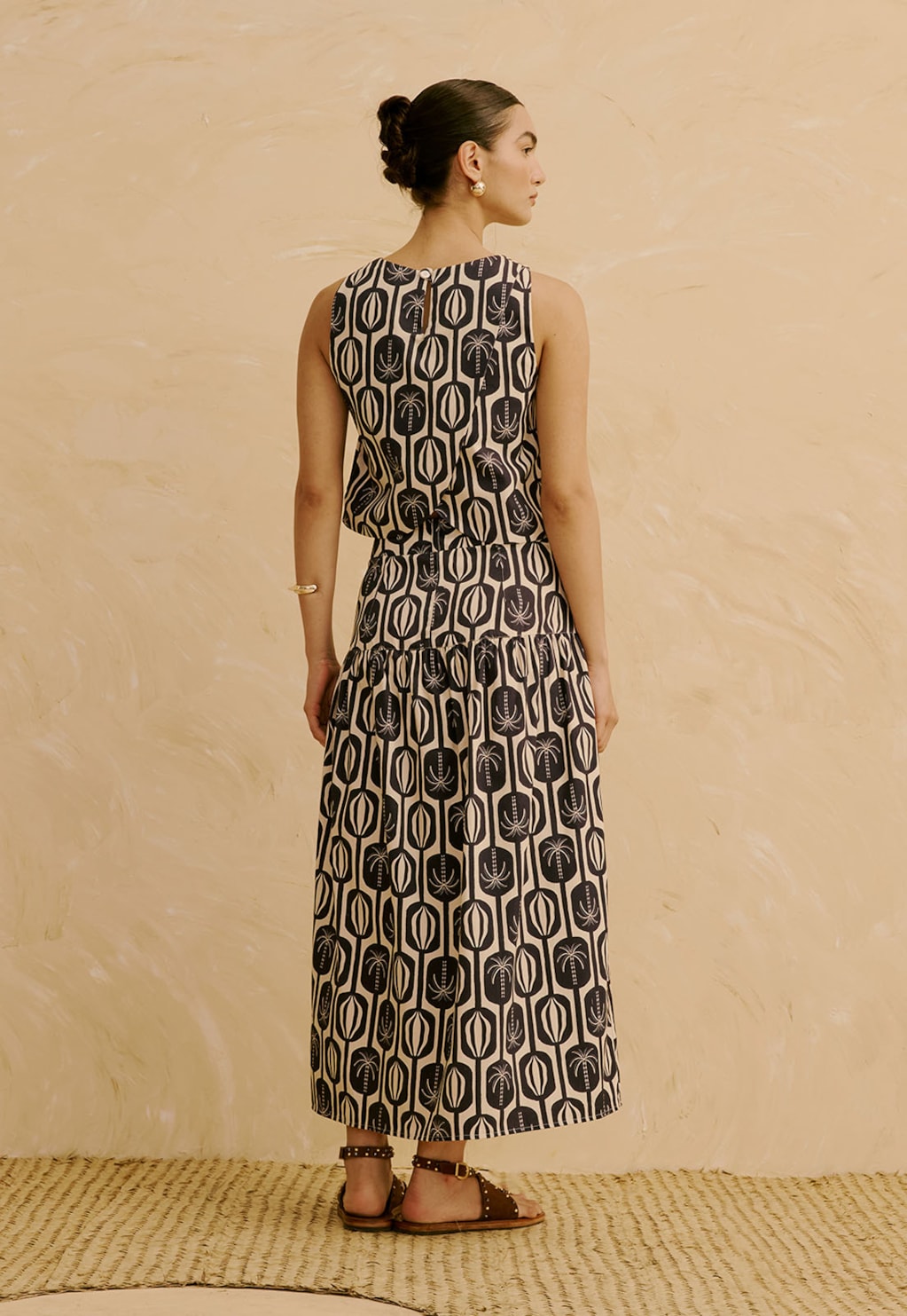 Saia Maxi Midi Estampada Cacau Palmer