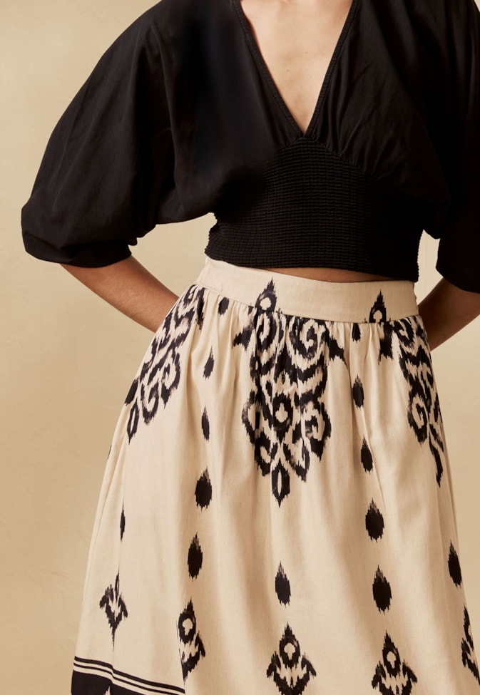 Saia Maxi Midi Estampada La Pacha