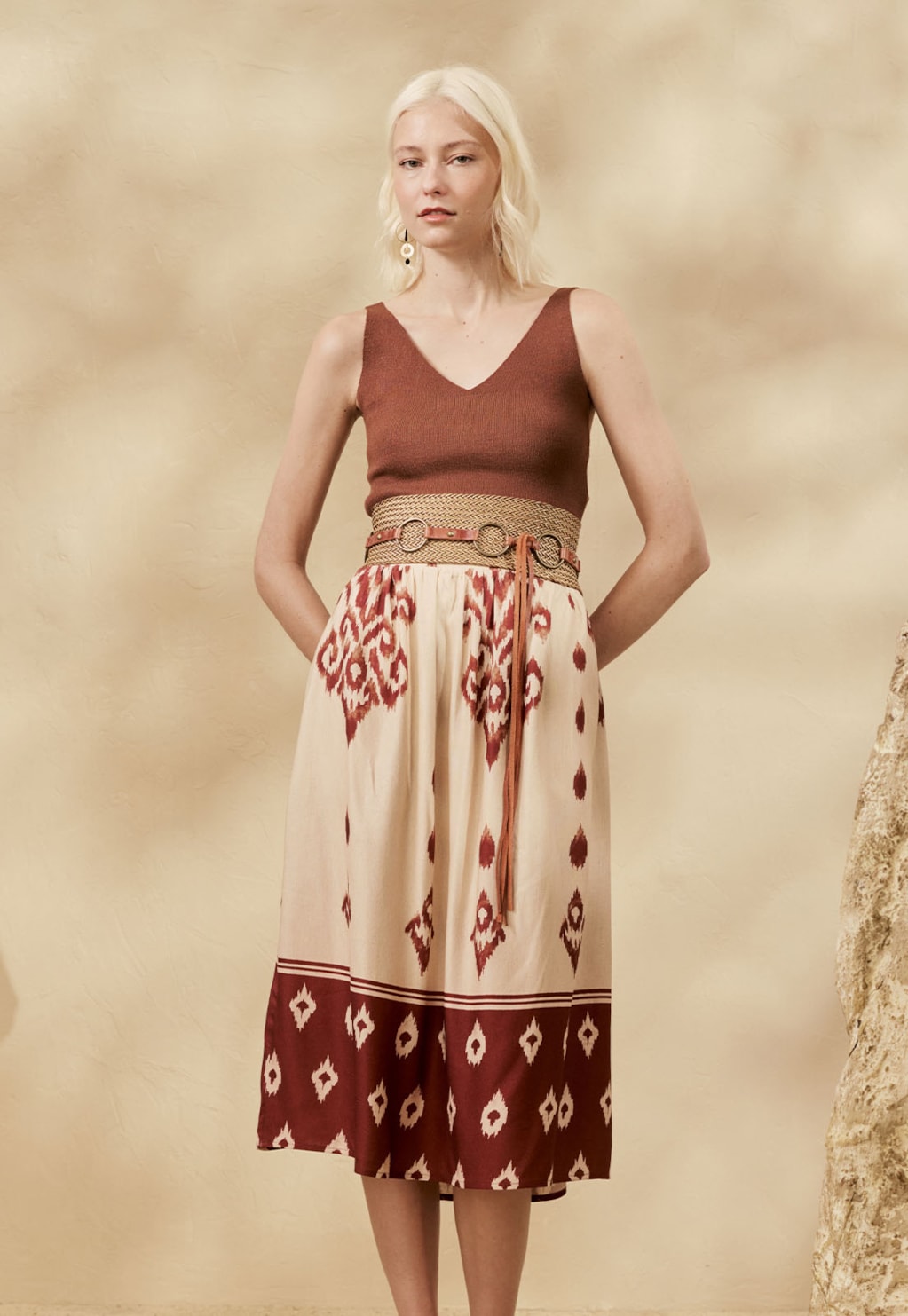 Saia Maxi Midi Estampada La Pacha