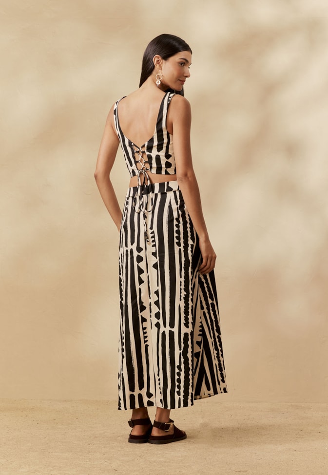 Saia Maxi Midi Estampada Linea