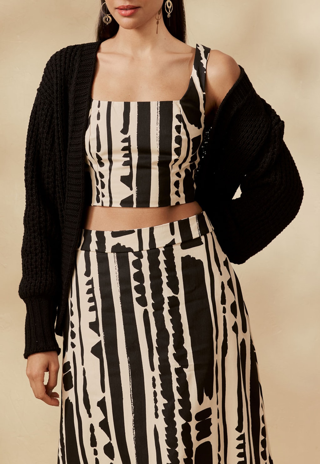Saia Maxi Midi Estampada Linea