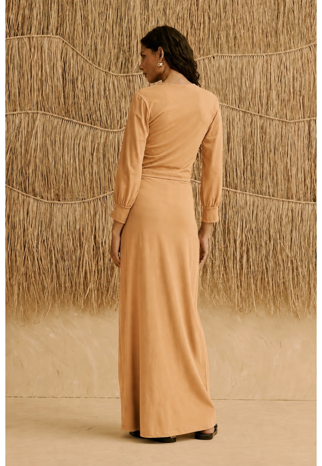 Saia Maxi Midi Lisa com Efeito Drapeado 