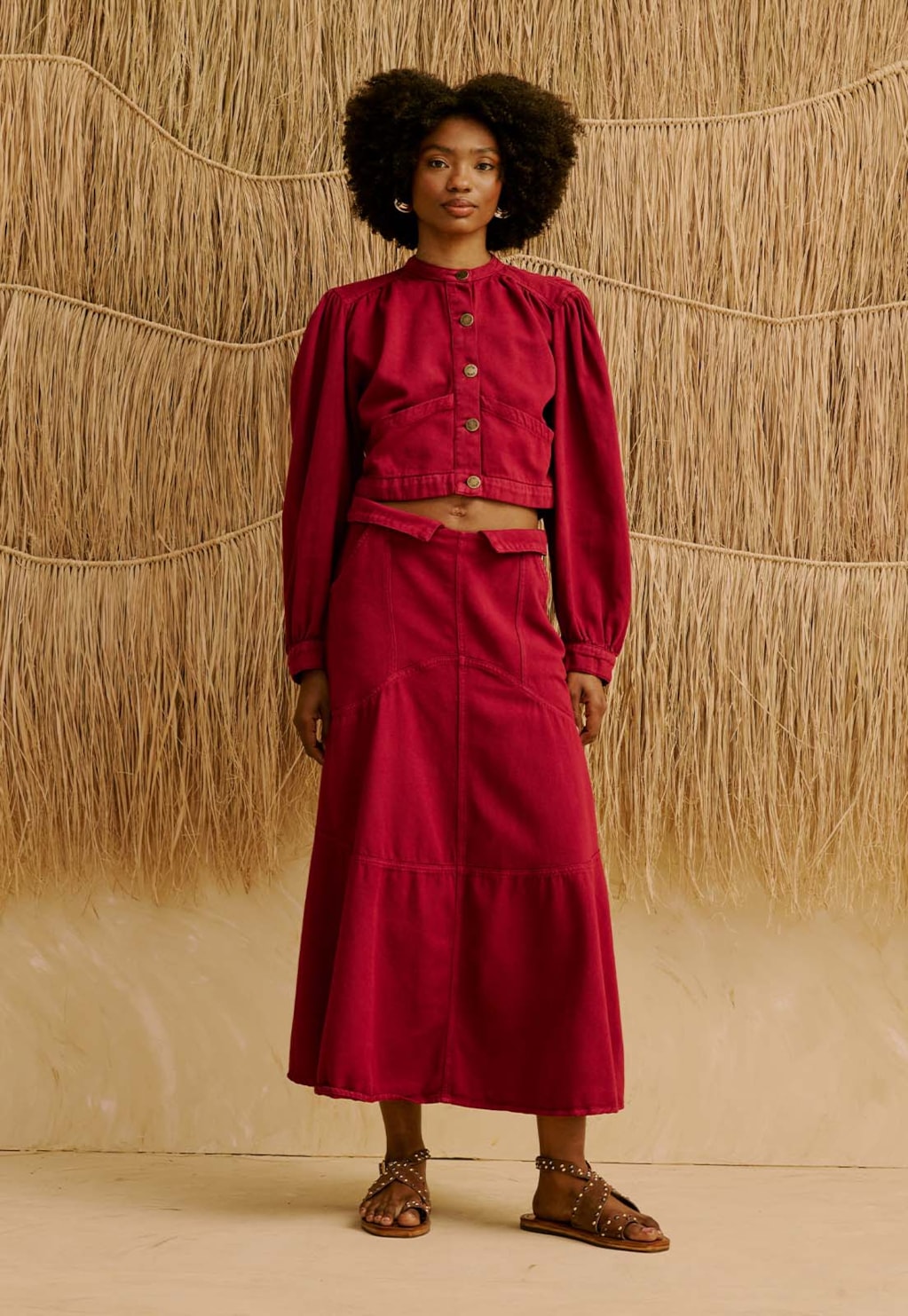 Saia Maxi Midi Lisa Sarja Recortes 