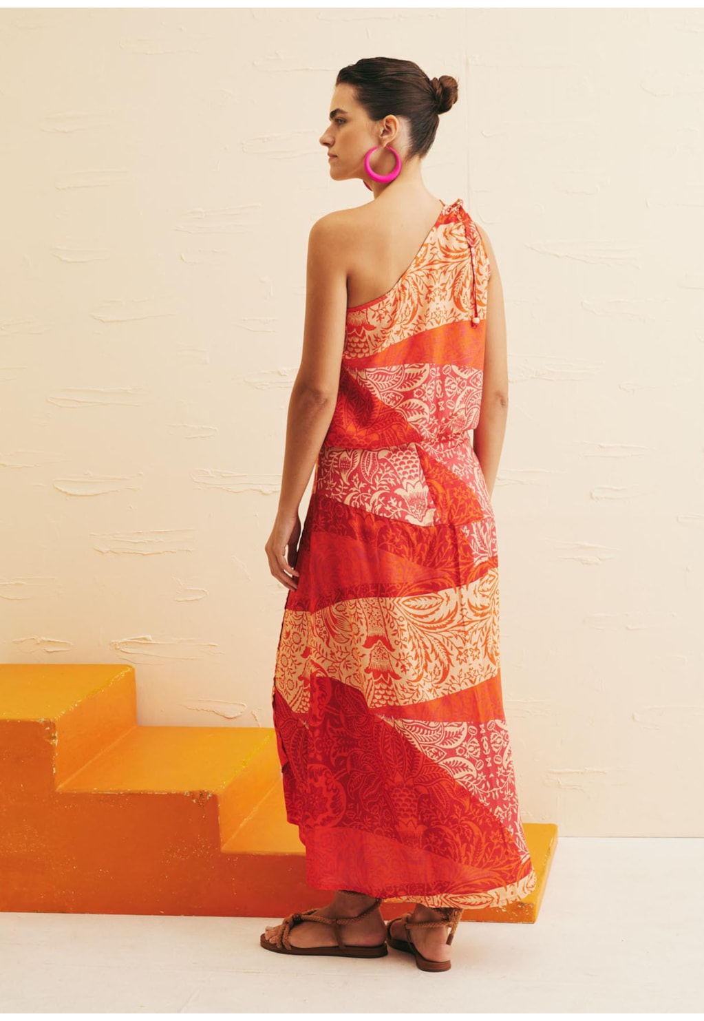 Saia Maxi Midi Pala Assimétrica Estampada Nueva Cáncion