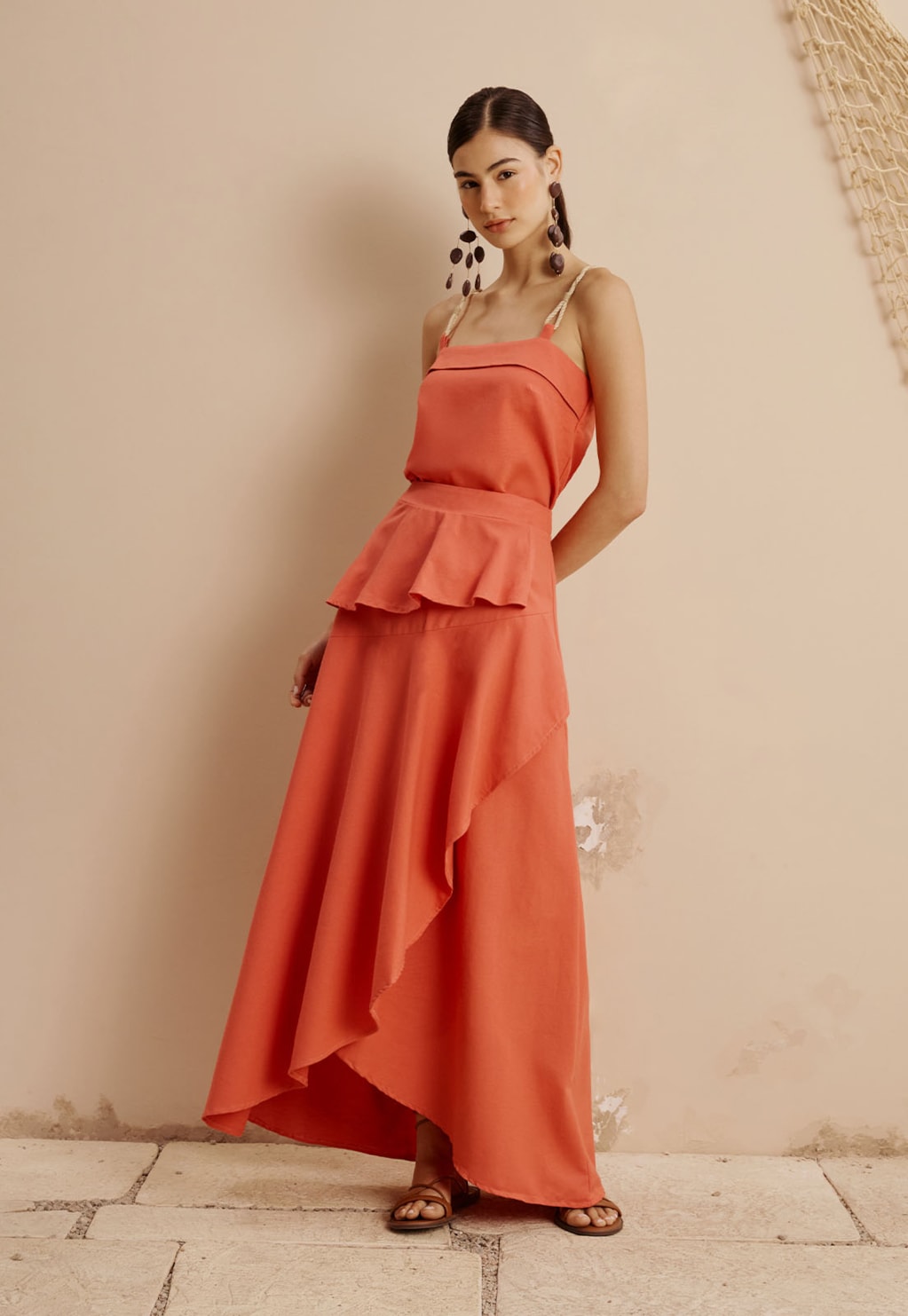 Saia Maxi Midi Rodada Com Pala Lisa